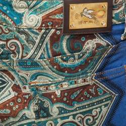 Pre Owned Etro Multicolor Printed Denim Skinny Jeans M