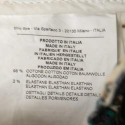 Pre Owned Etro Multicolor Printed Cotton Pants M
