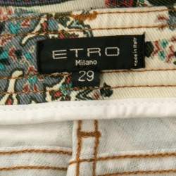 Pre Owned Etro Multicolor Printed Cotton Pants M