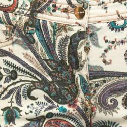 Pre Owned Etro Multicolor Printed Cotton Pants M
