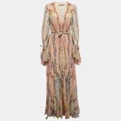 Pre Owned Etro Multicolor Paisley Printed Silk Maxi Dress L