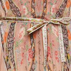 Pre Owned Etro Multicolor Paisley Printed Silk Maxi Dress L