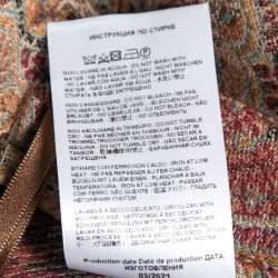 Etro Brown Paisley Patterned Wool Blend Mini Skirt M