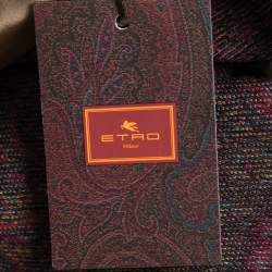 Etro Brown Paisley Patterned Wool Blend Mini Skirt M