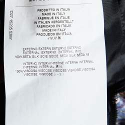 Pre Owned Etro Multicolor Printed Silk Draped Asymmetric Hem Dress L 