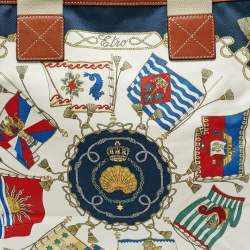 Pre Owned Etro Multicolor Printed Fabric and Leather Shopper Tote