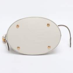 Pre Owned Etro Off White Leather Saturno Bucket Bag