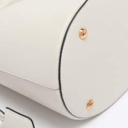Pre Owned Etro Off White Leather Saturno Bucket Bag