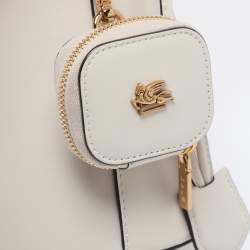 Pre Owned Etro Off White Leather Saturno Bucket Bag