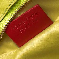 Pre Owned حقيبة كروس إيترو جلد نقش ثعبان وكانفاس مقوى طباعة بيزلي خضراء