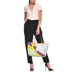 Pre Owned Etro Multicolor PVC Floral Print Tote
