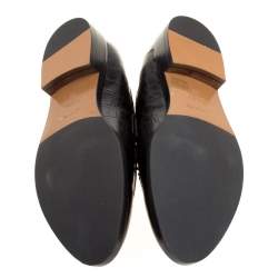 Pre Owned Etro Black Embossed Leather Tassel Loafers Size 39