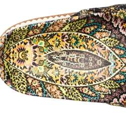 Etro Multicolor Fabric Knot Flat Sandals Size  40