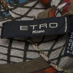 Etro Brown Paisley Print Modal & Cashmere Stole