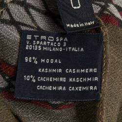 Etro Brown Paisley Print Modal & Cashmere Stole