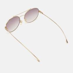 Etro Grey/Gold Gradient ET118S Round Sunglasses