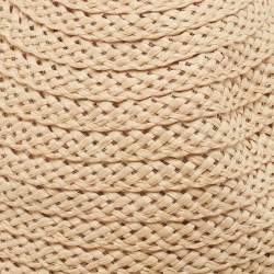 Etro Beige/Purple Printed Cotton and Raffia Hat