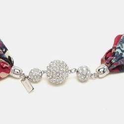 Etro Multicolor Printed Silk Crystal Detail Neck Infinity Scarf