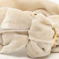 Etro Beige Velvet Headband