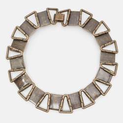 مملوكة مسبقًا Etro Resin Antique Gold Tone Choker Necklace