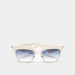 Pre Owned Etro Off White/Blue Gradient SZJ08 Square Sunglasses