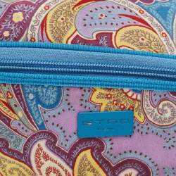 Pre Owned Etro Multicolor Paisley Print Fabric Make Up Vanity Bag