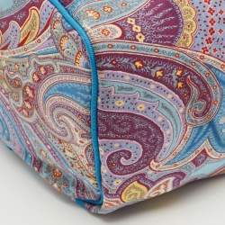 Pre Owned Etro Multicolor Paisley Print Fabric Make Up Vanity Bag