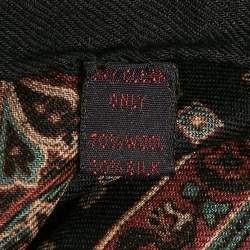 Pre Owned منديل جيب إيترو صوف وحرير بنقو�ش بايزلي أسود