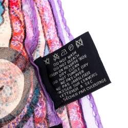 Pre Owned Etro Multicolor Paisley Print Silk Fringed Scarf