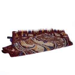 Pre Owned Etro Multicolor Paisley Printed Wool and Silk Blend Scarf