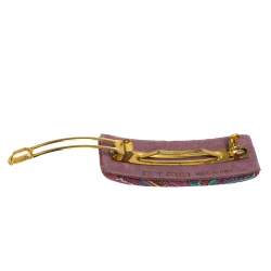 مملوكة مسبقًا Etro Printed Fabric Barrette Hair Clip
