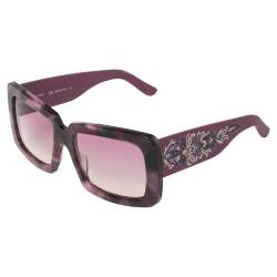 Pre Owned Etro Purple Paisley ET664S Square Sunglasses