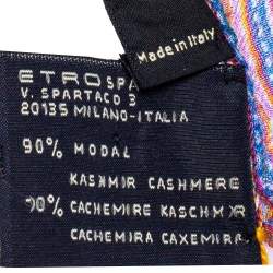 Pre Owned Etro Multicolor Paisley Printed Modal & Cashmere Stole