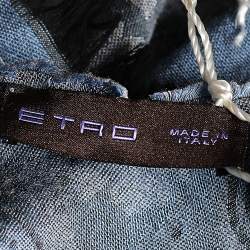 Pre Owned Etro Multicolor Paisley Print Cotton Modal Blend Shawl