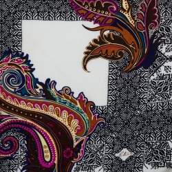 Pre Owned Etro Multicolor Paisley Print Silk Handkerchief