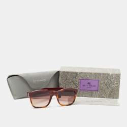 مملوكة مسبقًا Etro Brown Tortoise ET653S Rectangular Sunglasses
