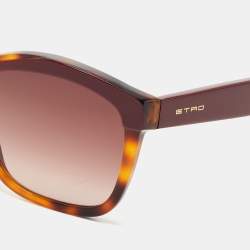مملوكة مسبقًا Etro Brown Tortoise ET653S Rectangular Sunglasses