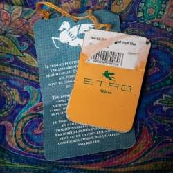 مملوكة مسبقًا Etro Blue Paisley Print Silk Stole