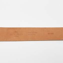 Pre Owned حزام ايترو جلد نقشة السحلية بنفسجي بإبزيم 80 سم 