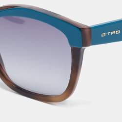Etro Teal/Brown Gradient ET653S Wayfarer Sunglasses