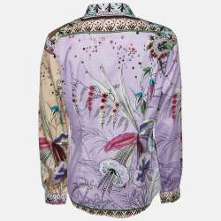 Pre Owned Etro Multicolor Printed Cotton Buttoned Up Shirt L