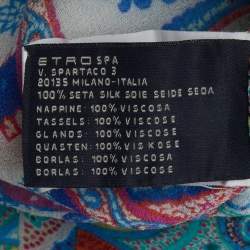 Pre Owned Etro Multicolor Printed Silk Kaftan Top (One Size)