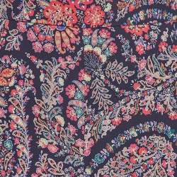 Pre Owned Etro Multicolor Floral Paisley Print Silk Wide-Leg Pants M