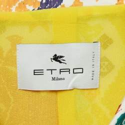 Pre Owned Etro Multicolor Printed Button Front Shirt M