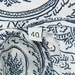 مملوكة مسبقًا Etro White Printed Cotton Long Sleeve Shirt S