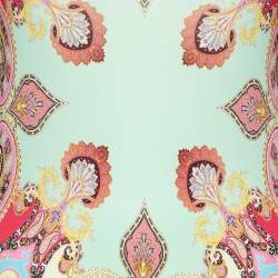 Pre Owned فستان ماكسي إيترو كريب طباعة بيزلي متعددة الألوان صغير