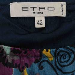 Pre Owned Etro Multicolor Printed Jersey Mini Dress M