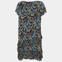 Pre Owned Etro Multicolor Printed Jersey Mini Dress M