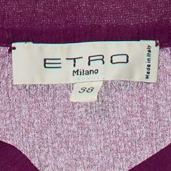 مملوكة مسبقًا Etro Purple Chiffon Silk Button Front Blouse S