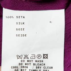 مملوكة مسبقًا Etro Purple Chiffon Silk Button Front Blouse S